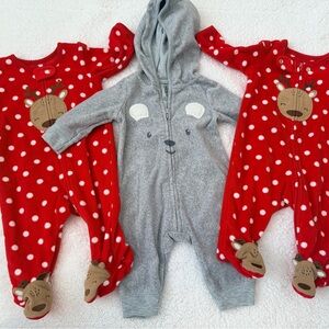 Winter Fleece Footie Pajamas